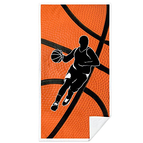 ChalkTalkSPORTS Premium Basketball Beach Towel - Large, Soft & Absorbent for Players & Fans | Perfect for Beach, Pool, Gym & Sports Events