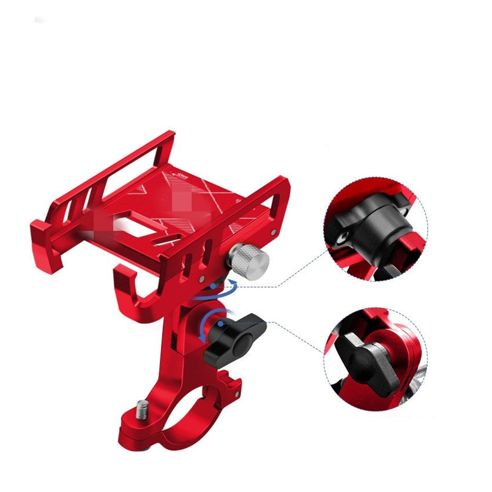 Durable Aluminum Alloy Bike Phone Mount - 360° Rotatable Motorcycle Handlebar Phone Holder for iPhone & Android (Purple) - Perfect for Cycling, Commuting & Outdoor Adventures