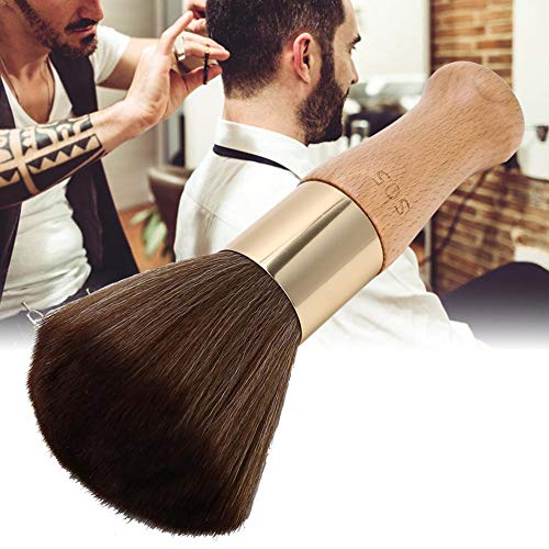 Premium Wooden Handle Hair Sweep Brush - Professional Hair Cutting & Styling Salon Tool with Soft Bristles for Efficient Broken Hair Cleaning - Ideal for Barber Shops, Salons & Home Hairdressing (Neck Duster Brush, Model 2#) - Perfect for Post-Cut Cleanup, Styling Finishes & Salon Maintenance