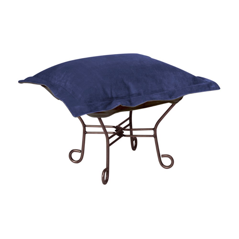 Howard Elliott Scroll Puff Rocker Seating Chair with Removable Cover - Titanium Frame Butterfly Chair for Patio, Camping, Indoor & Outdoor Use - Perfect for Living Room, Garden, Beach and Backyard Relaxation