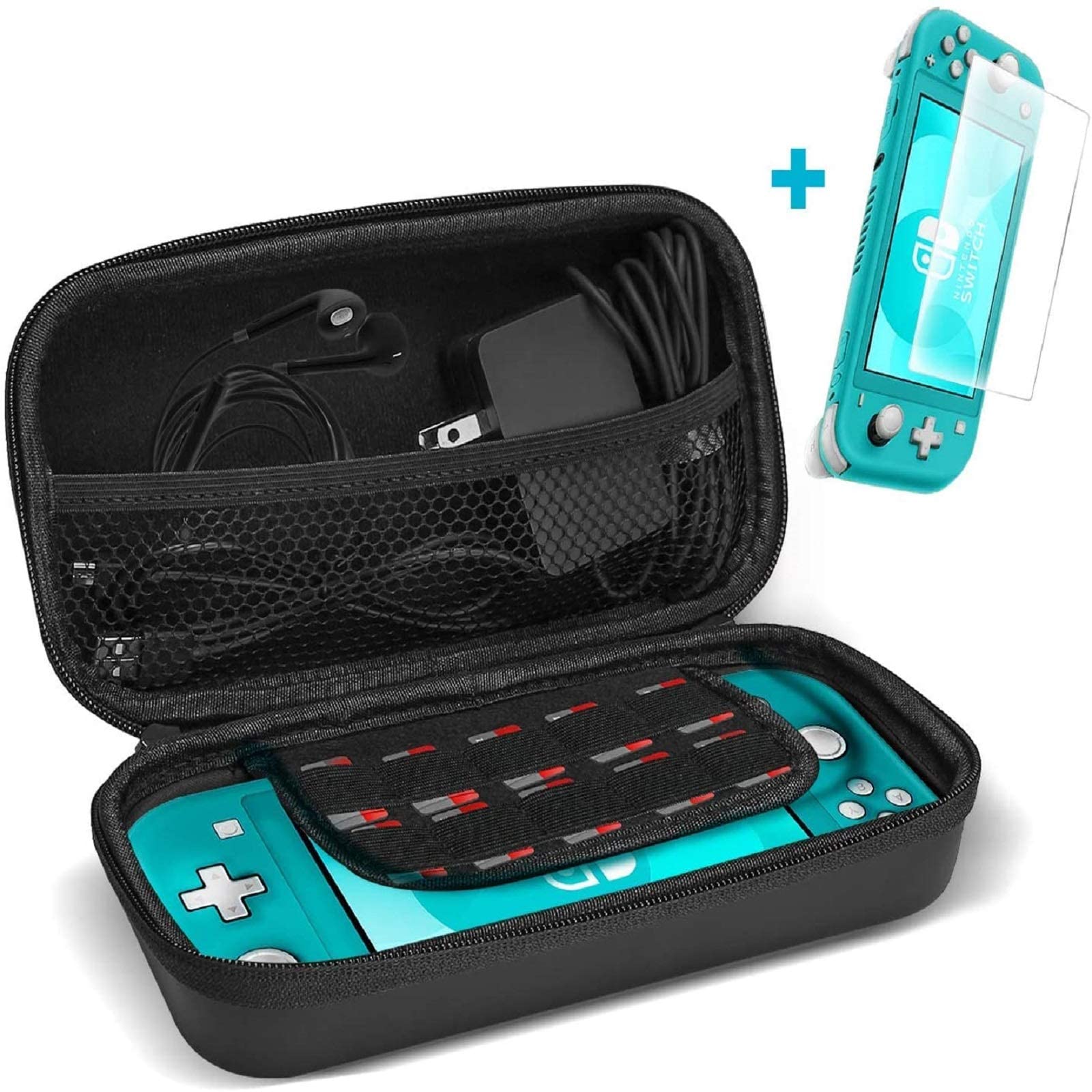 ProCase Protective Carrying Case for Nintendo Switch Lite - Travel-Friendly Bundle with Screen Protector | Perfect for Gaming On-The-Go, Commuting & Travel Accessories
