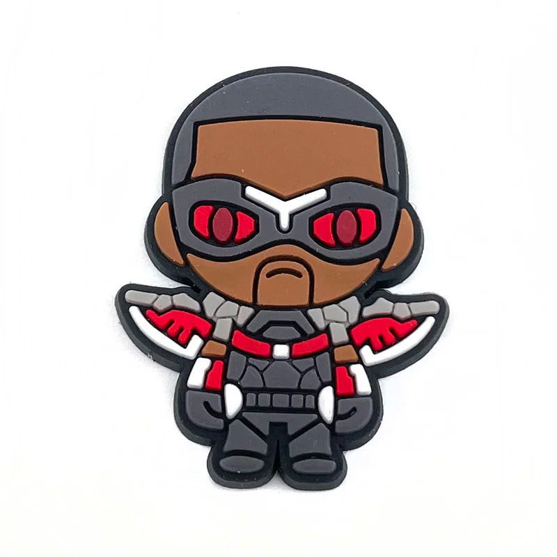MINISO Marvel Superhero DIY Shoe Charms - Cartoon Character Accessories for Sandals & Clogs - Decorative Pins for Kids Gifts & Garden Fashion Accessories (Perfect for Birthday Presents & Cosplay Outfits)