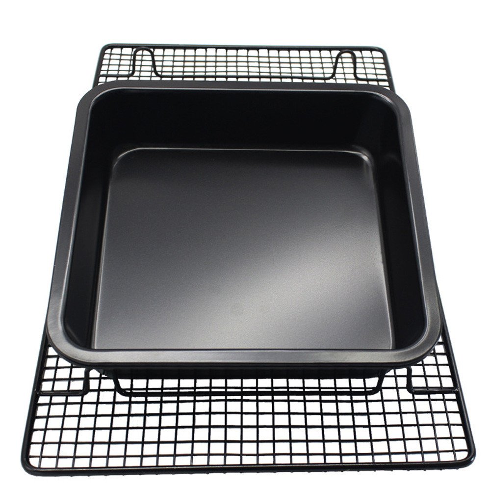 8 Inch Mini Square Cake Pan - Non-Stick Baking Pan for Perfect Cakes, Brownies & Bars - Ideal for Birthday Parties, Tea Time & Home Baking (BPA Free)