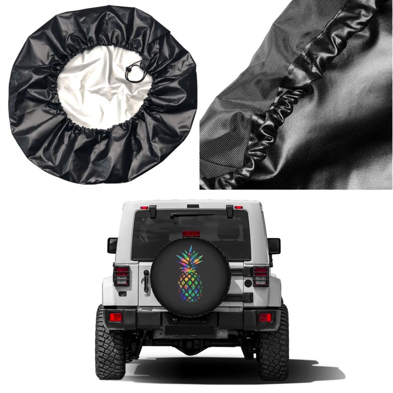 Vibrant Waterproof Pineapple Spare Tire Cover - UV Resistant, Dustproof 15