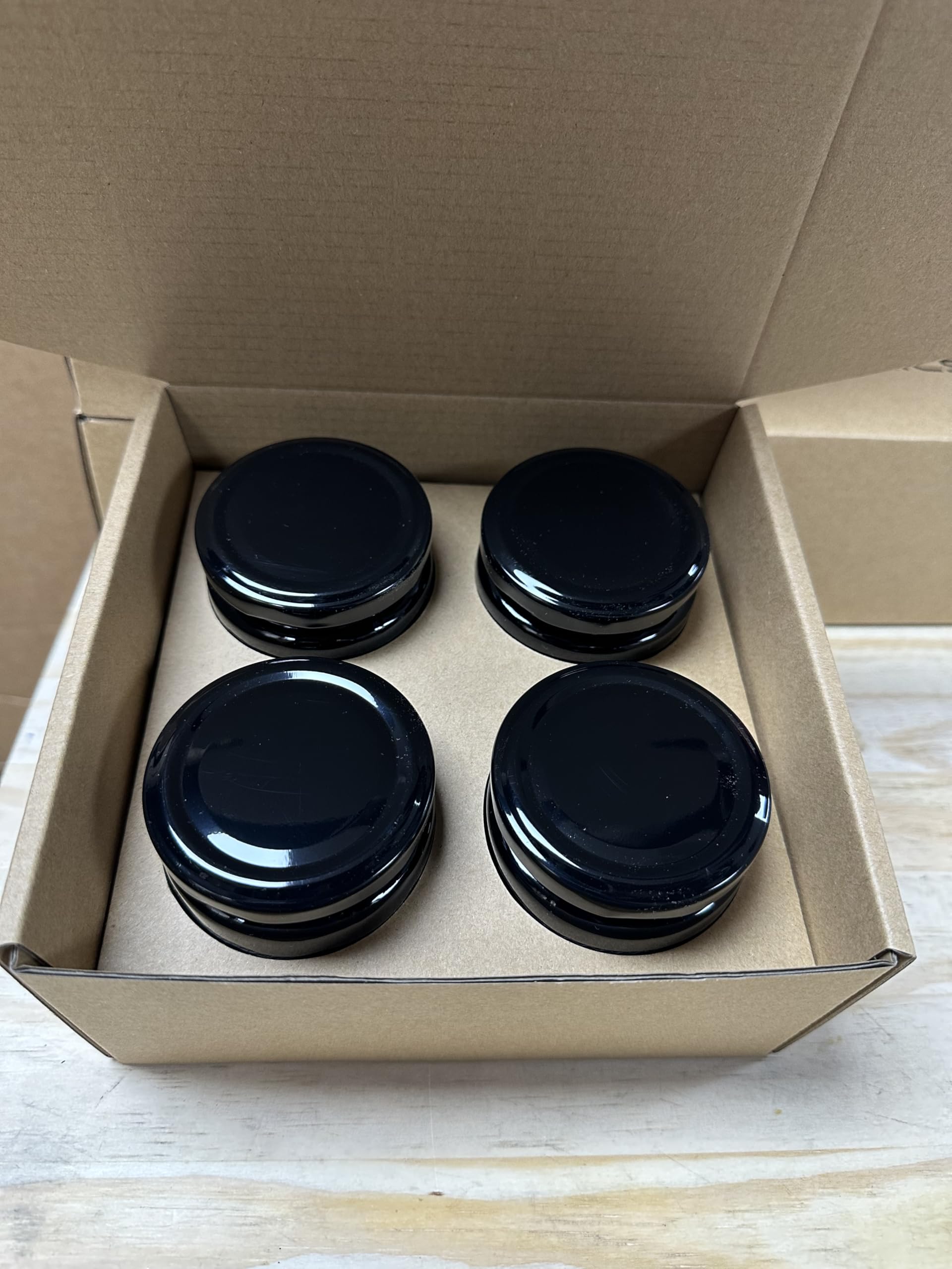 4-Pack Small 6.5oz Black Glass Jars with Airtight Lids - Perfect for Herb Storage, Jam Making, DIY Candles, Lip Balm, Body Butter & Kitchen Organization | Ideal for Home, Office & Craft Projects