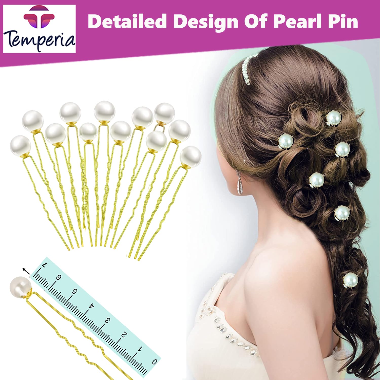 36pcs Pearl Hair Clips & U Pins for Women - Elegant Bridal Hair Accessories for Weddings, Parties & Special Occasions | Perfect for Bridesmaids, Prom & Formal Events