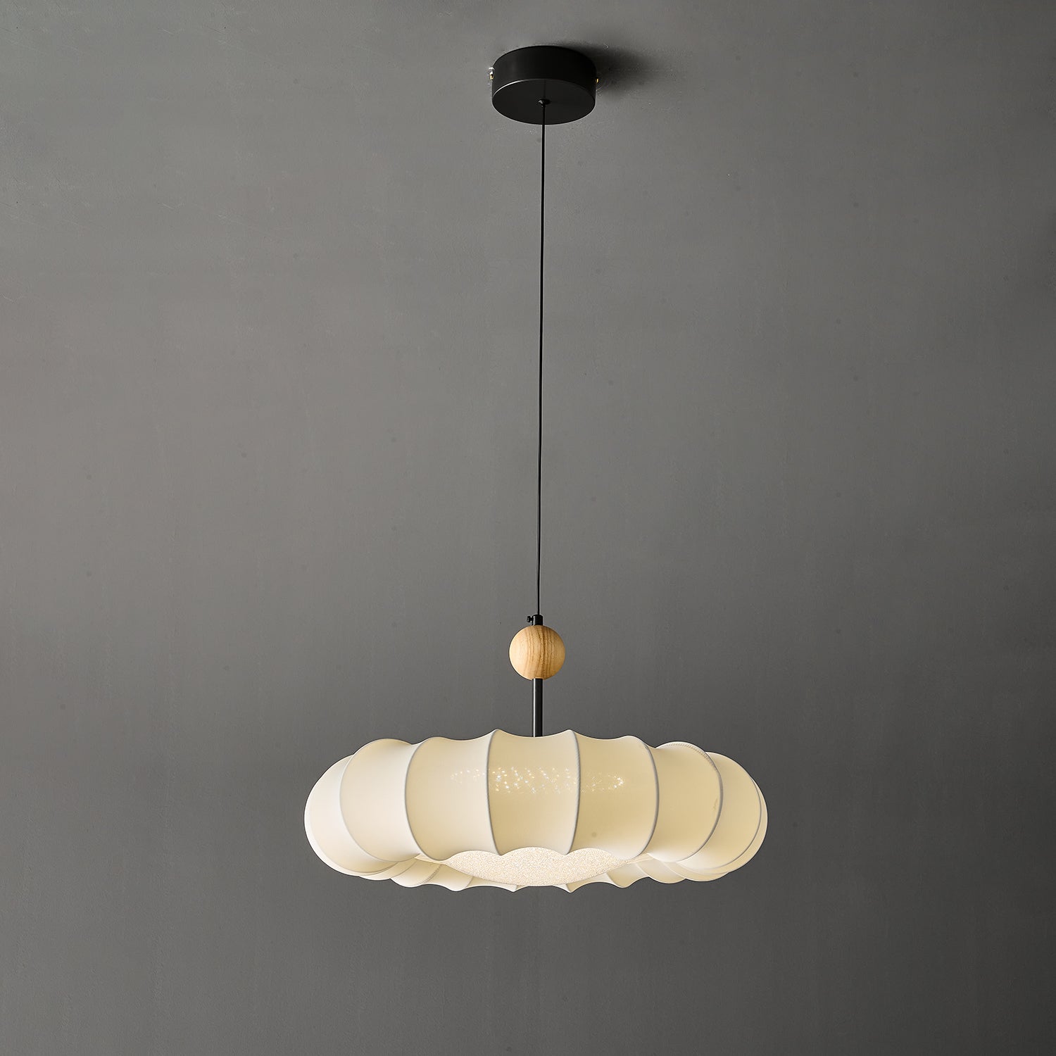 Modern Borealis Pendant Light Fixture - Nordic Style Glass Hanging Lamp for Kitchen Island, Dining Room & Living Room Decor - Energy Efficient LED Lighting Solution