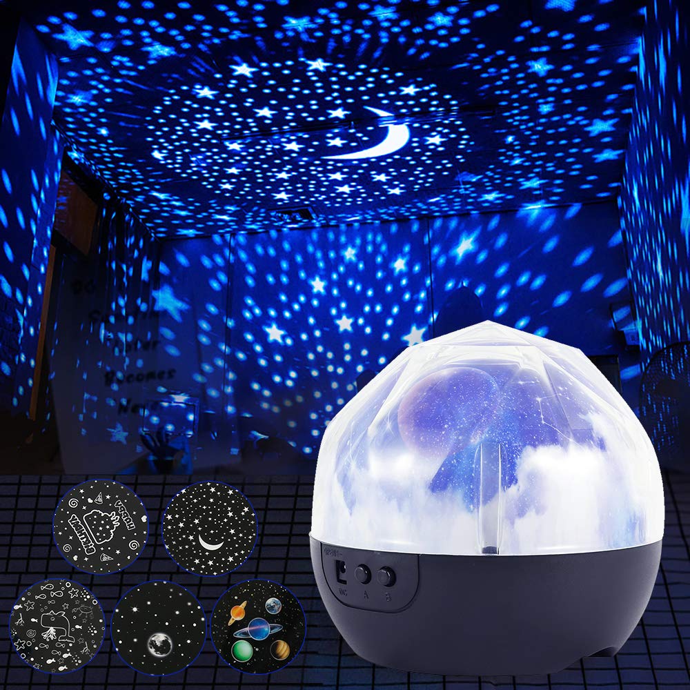 Starry Sky Projector Night Light - LED Galaxy Moon Planet Projector Lamp for Nursery, Bedroom & Kids Room | Perfect for Relaxation, Sleep Aid & Birthday Gifts | Creates Magical Cosmos Atmosphere