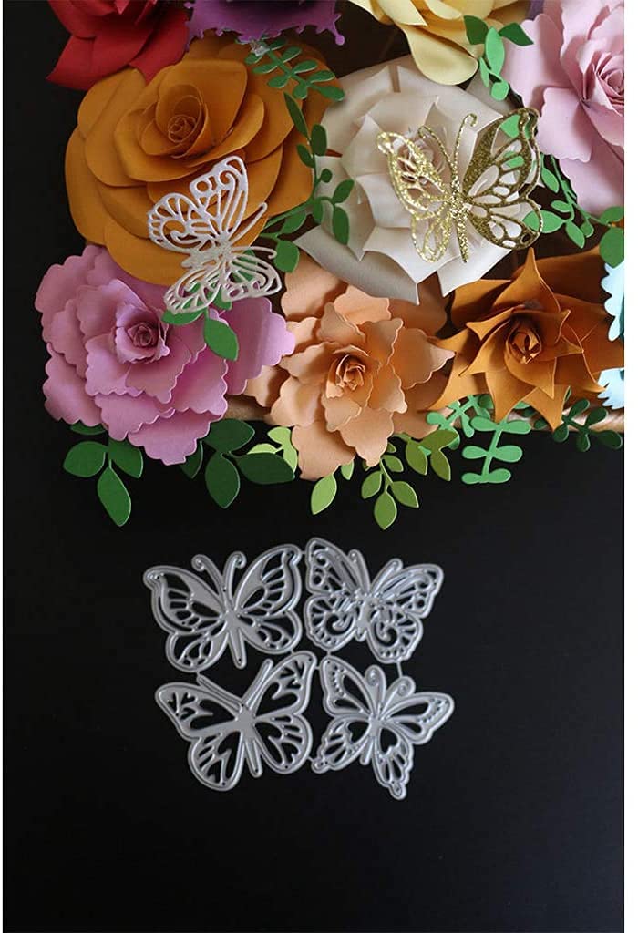 5-Piece Butterfly Metal Stamping Stencils for DIY Scrapbooking - Card Making, Embossing, Photo Album Decor - Perfect for Handmade Cards, Craft Projects & Gift Wrapping Supplies