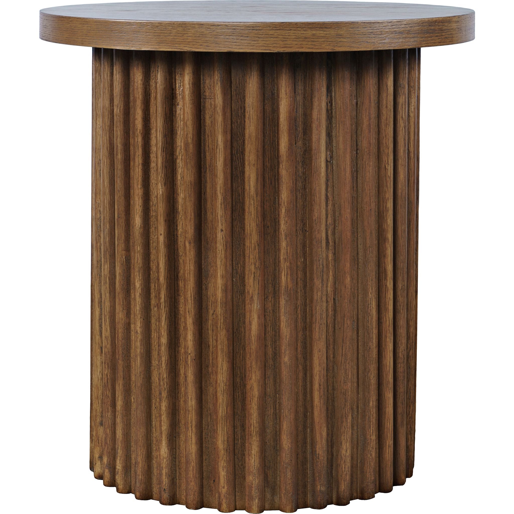 Auden End Table in Chestnut - Small Nightstand with Storage Shelf for Bedroom, Living Room, or Office