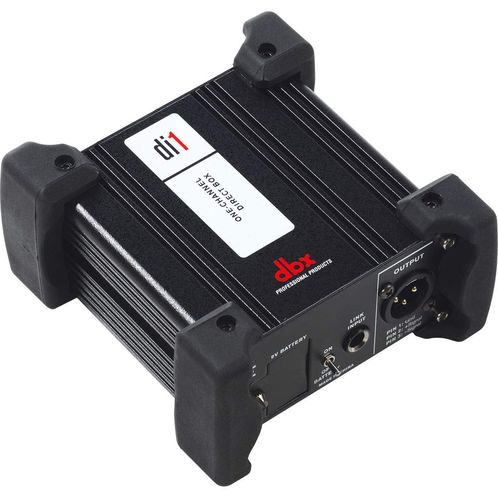 dbx DI1 Active 1-Channel Direct Box - Professional Audio Interface for Guitar, Bass & Keyboards - Perfect for Live Performances & Studio Recording