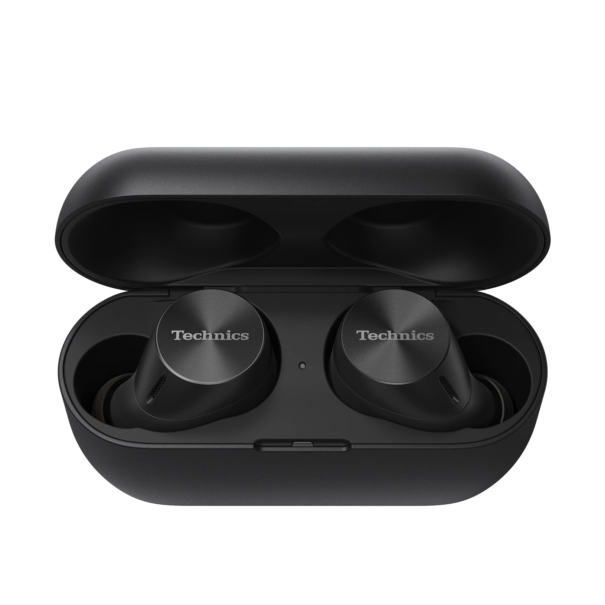 Technics EAH-AZ60M2 Premium Wireless Earbuds with Active Noise Cancelling, Multipoint Bluetooth for 3 Devices, Comfortable In-Ear Design, Wireless Charging Case (Black) - Perfect for Travel, Workouts & Commuting