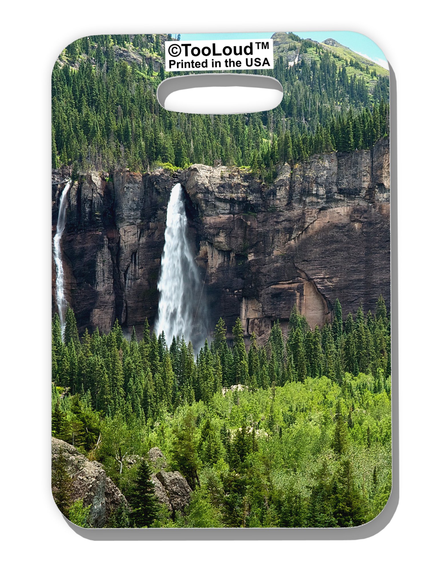 TooLoud Nature Beauty - Single Side All Over Print Luggage Tag with Stunning Cliff Design | Perfect for Travel Bags, Suitcases & Backpacks