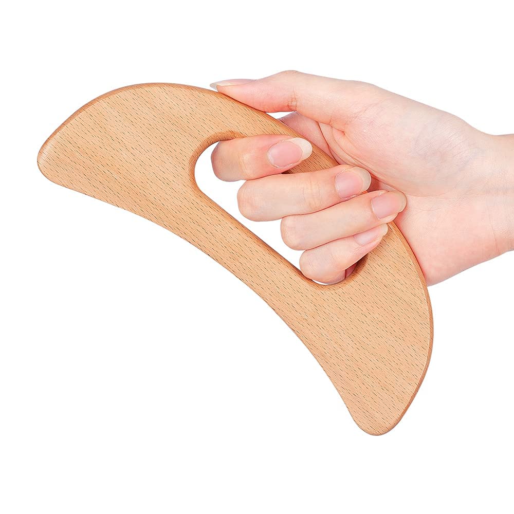 Scienlodic Gua Sha Massage Tool - Wooden Lymphatic Drainage Body Scraper for Anti-Cellulite & Muscle Relief | Perfect for Neck, Back Pain & Body Shaping | Home Spa & Self-Care Essential