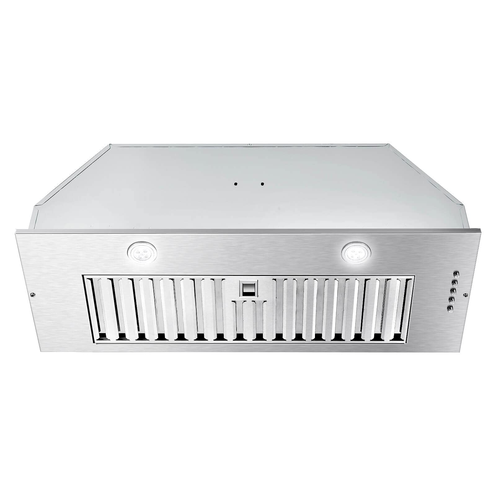 30 Inch Range Hood Insert - 600 CFM Stainless Steel Vent Hood with Metal Covered Motor | Ducted/Ductless Convertible | 3-Speed Exhaust Fan & Push Button Control | Permanent Filters | Perfect for Kitchen Ventilation & Smoke Removal