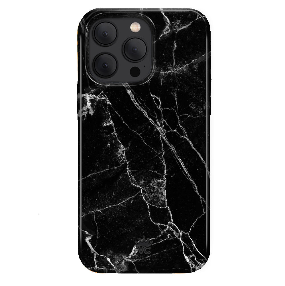 Premium Black Marble iPhone Case - Slim Protective Cover with Anti-Slip Grip | Perfect for Work, Travel & Everyday Use