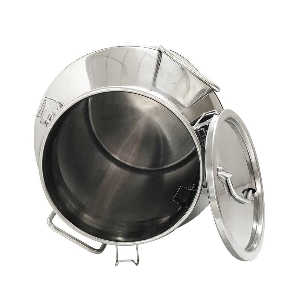 Premium Food Grade Stainless Steel Milk Transport Can & Wine Pail - 16 Gallon (60L) Sealed Lid Liquid Storage Container for Dairy, Brewing & Commercial Use - Ideal for Farm, Winery & Restaurant Applications
