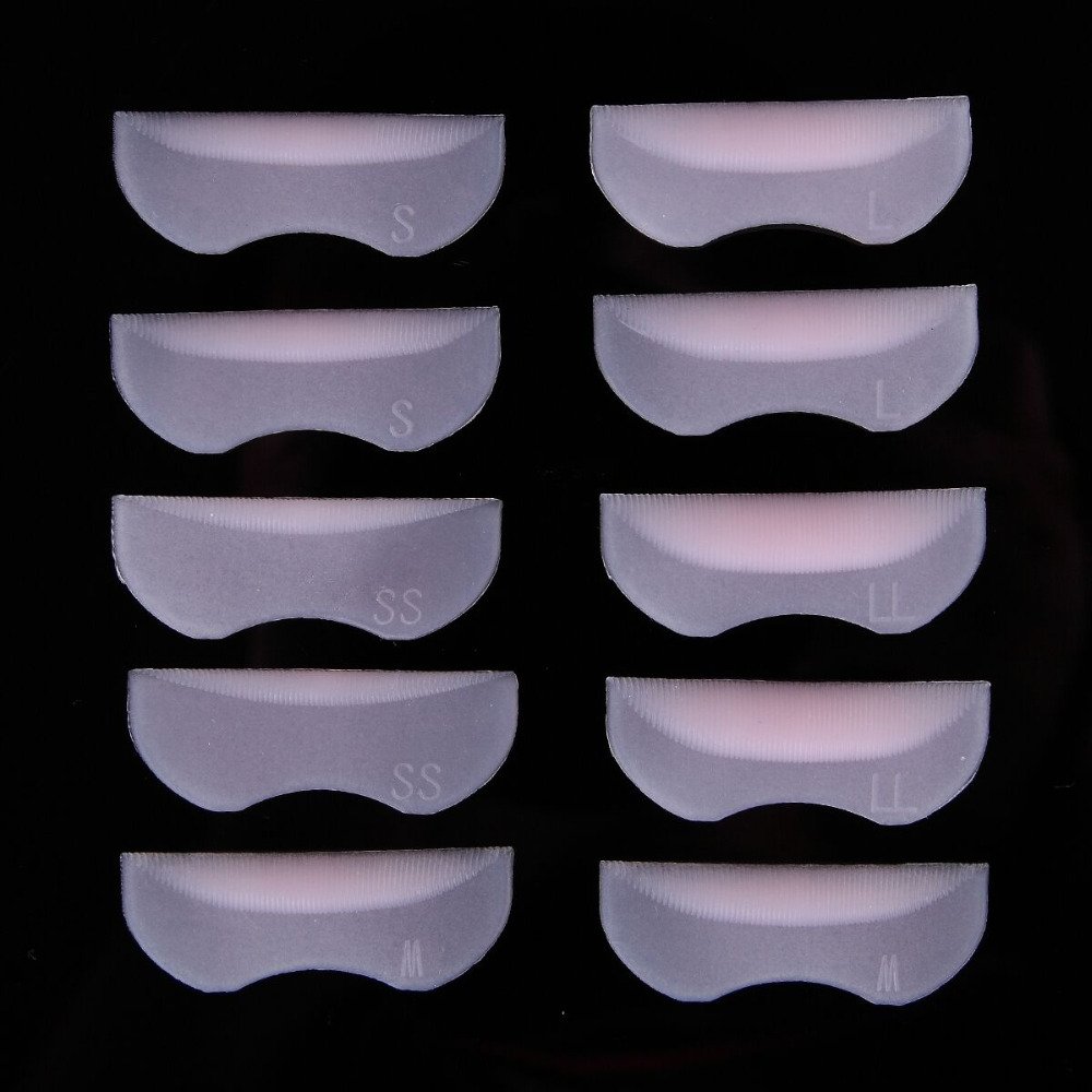 5 Pairs Silicone Eyelash Perm Curling Pads - Durable Root Lifting False Eyelash Shields for Lash Extensions & Makeup Application - Perfect for Salon, Home Use & Professional Stylists