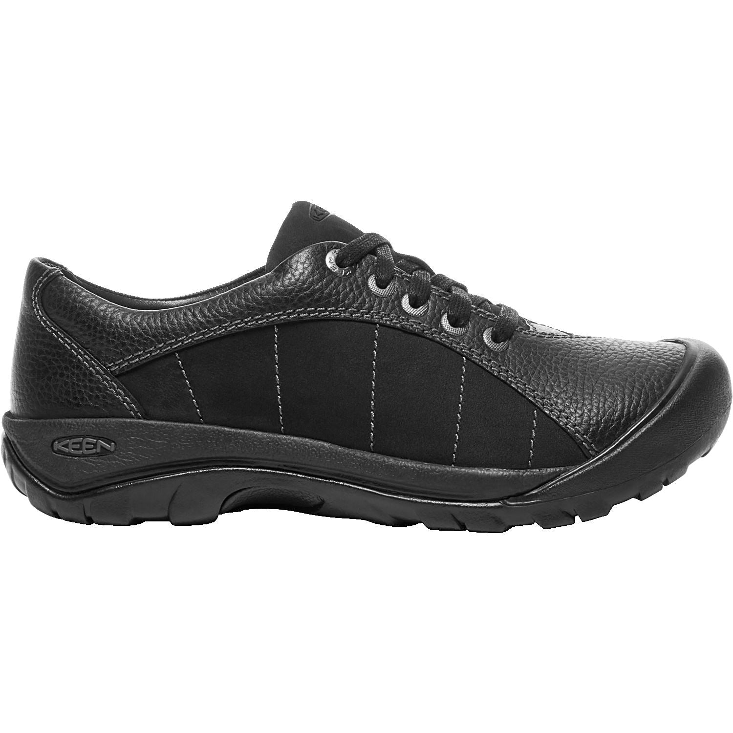 KEEN PRESIDIO Women's Black/Magnet Slip-On Shoes - Comfortable & Lightweight Walking Shoes for Women - Perfect for Travel, Work & Casual Wear