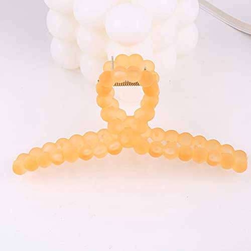 Lnrueg 6PCS Large Interlocking Teeth Hair Claw Clips for Women - Strong Hold Non-Slip Matte Acrylic Hair Clips for Shower, Styling & Everyday Use - Elegant Hair Jaw Clips & Barrettes for Long, Thick Hair