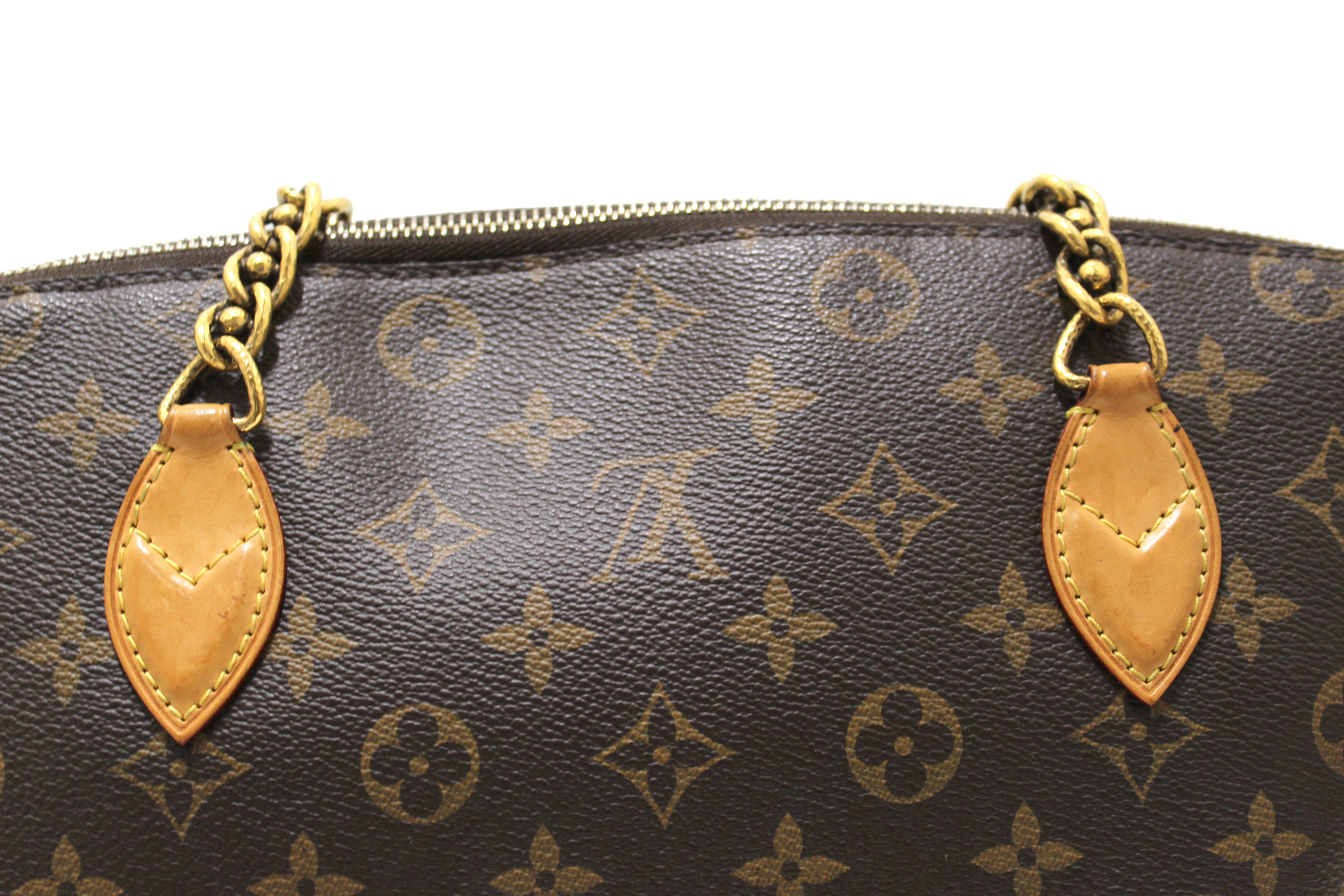 Authentic Louis Vuitton Limited Edition Monogram Lockit Chain Tote Bag - Luxury Designer Handbag for Women, Perfect for Work, Travel & Special Occasions