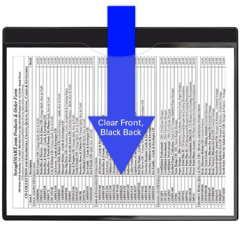 StoreSMART Heavy Duty File Jackets - 200-Pack with Black Plastic Back & Clear Plastic Front - Letter Size Document Protectors for Office, School, and Home Organization - FJ85PQBK-200