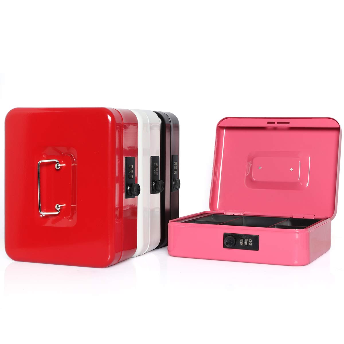Secure Cash Box with Money Tray & Combination Lock - 9.8