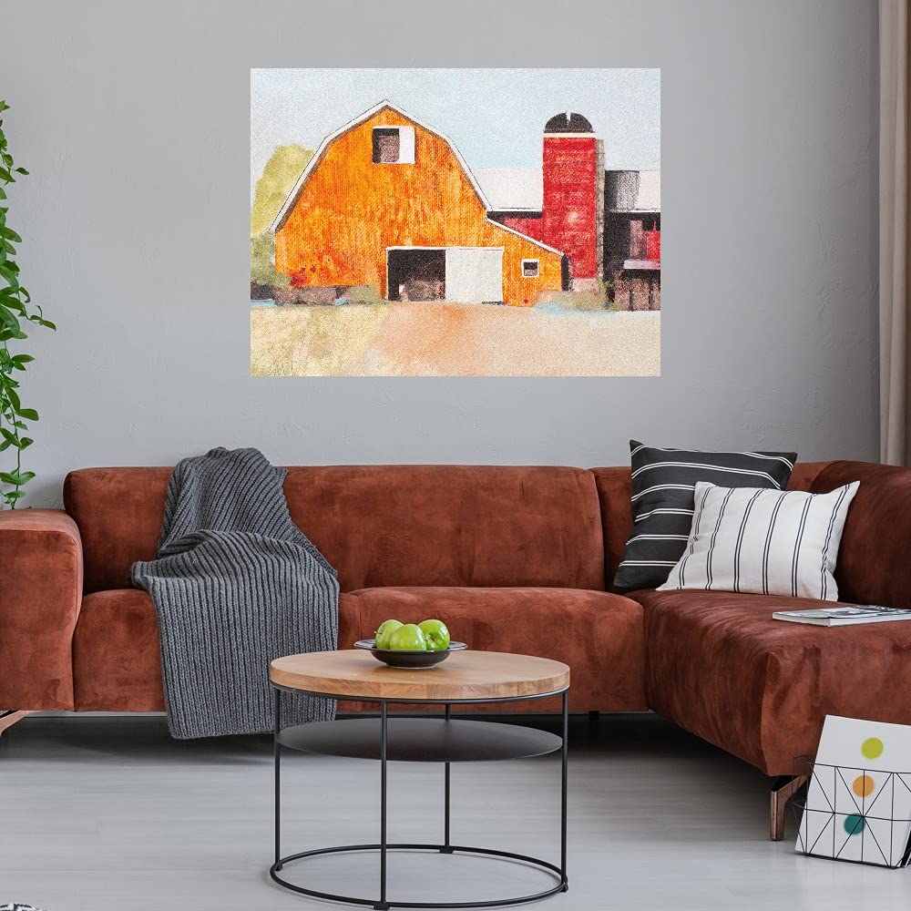 Anthony Grant Fine Art Canvas - Barn No.3 Wall Decor Painting for Living Room, Bedroom, Office | 43x32 Inch Ready-to-Hang Canvas Art | Perfect for Farmhouse, Rustic & Modern Home Decor