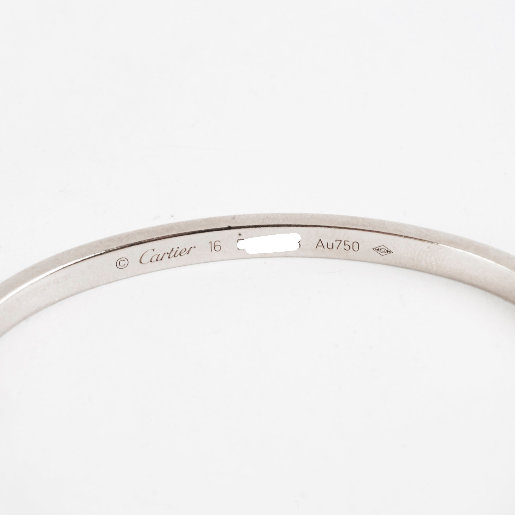 Cartier Love Bracelet Thin 18K White Gold Size 16 - Elegant Luxury Jewelry Gift for Women, Perfect for Anniversaries & Special Occasions
