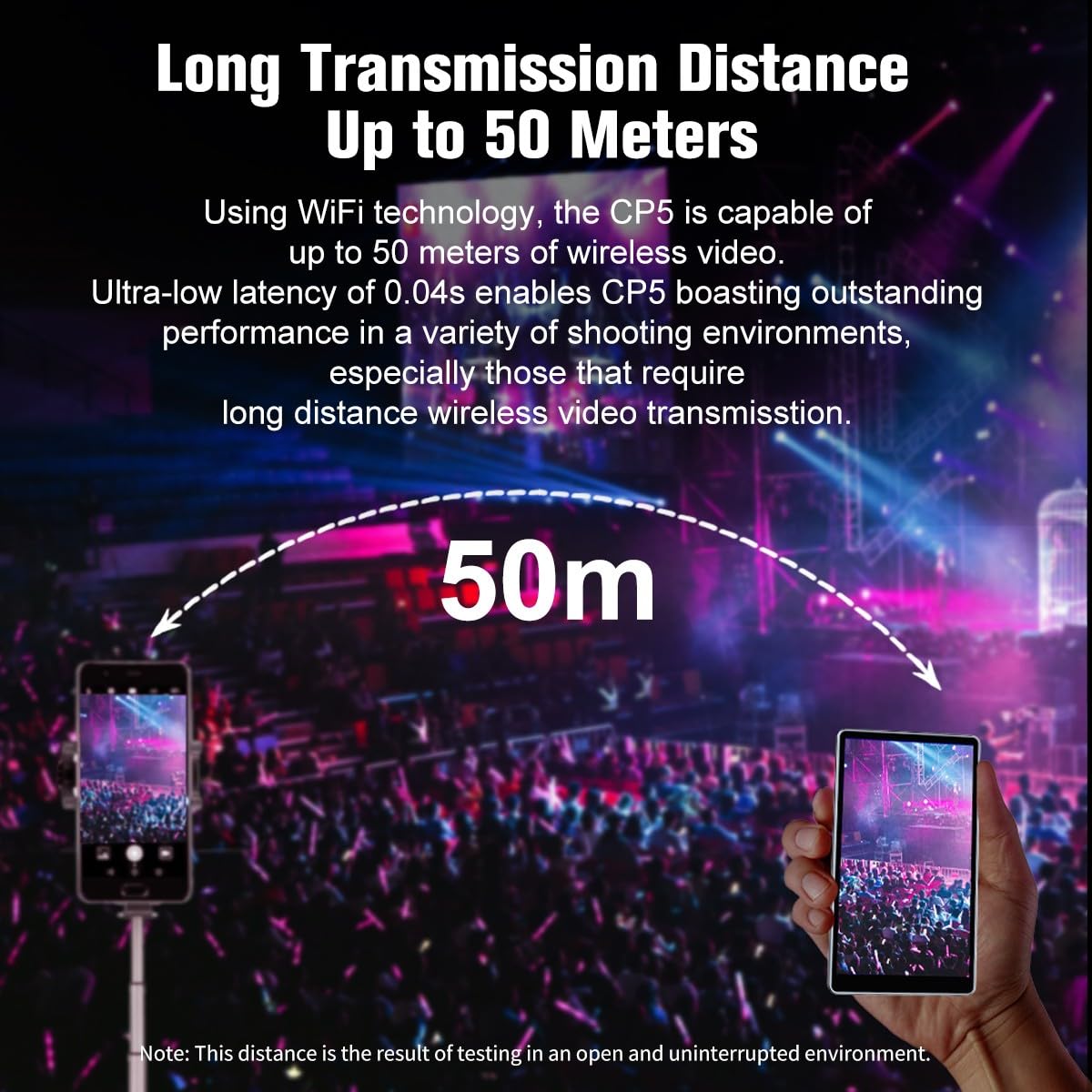 5 Inch 1080P Touchscreen CP5 Phone Vlog Selfie Monitor with Wireless Transmission & Bluetooth Remote - 2.4G/5GHz 164ft Range, Compatible with iPhone for YouTube Vlogging, Live Streaming, Photography & Video Recording (Includes Grey Protective Case)