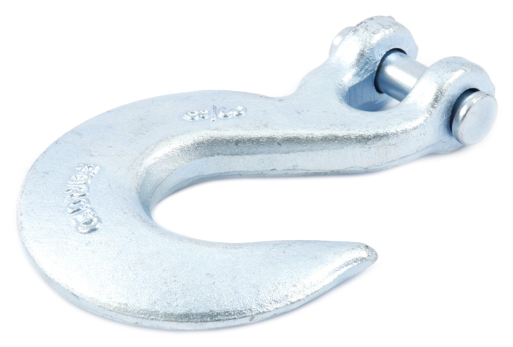 Forney 61052 3/8-Inch Clevis Slip Hook - Heavy Duty Lifting Hardware for Construction, Rigging & Towing - Perfect for Cranes, Winches & Industrial Applications