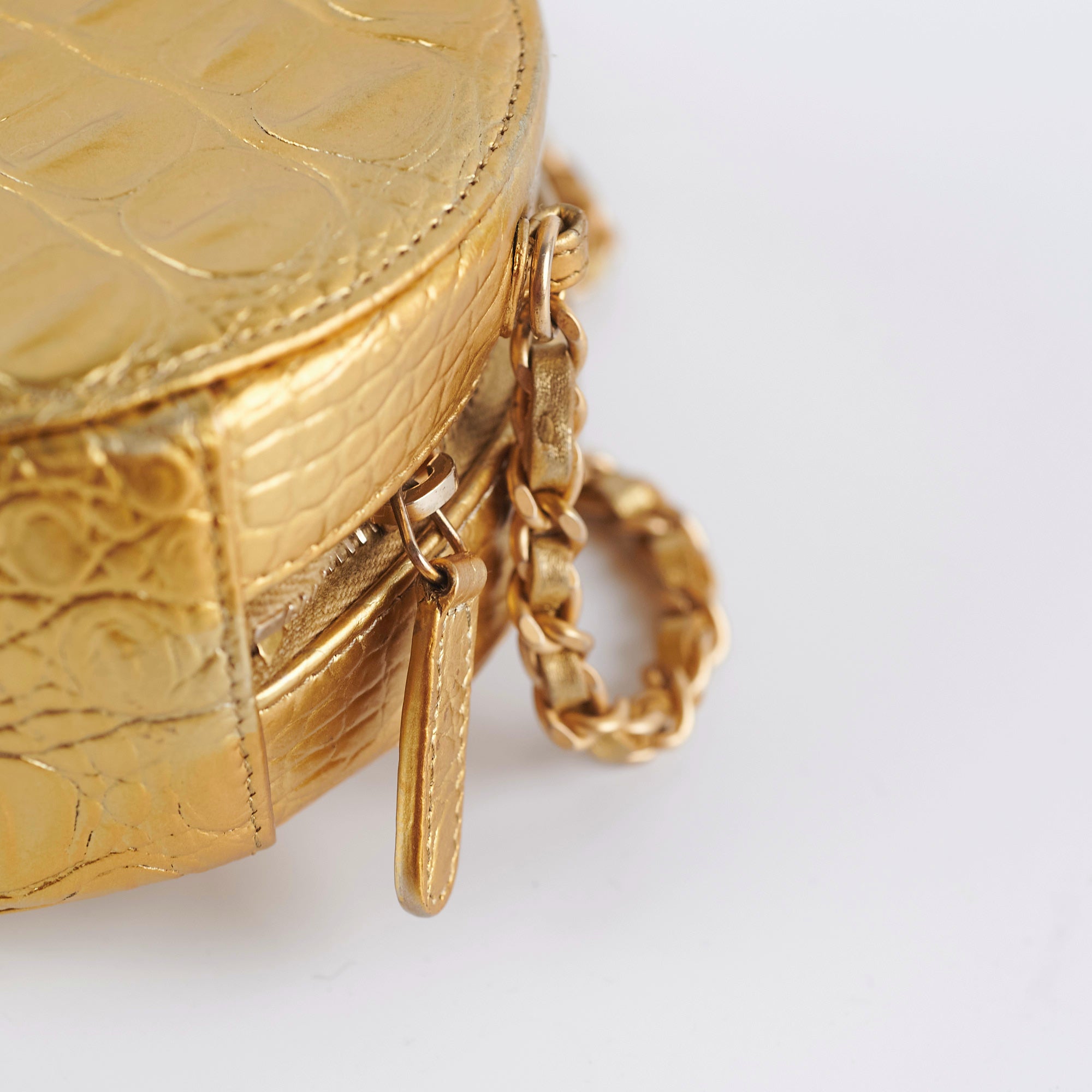 Chanel Round Crossbody Bag Gold - Luxury Designer Shoulder Purse for Women | Perfect for Evening Parties, Date Nights & Special Occasions