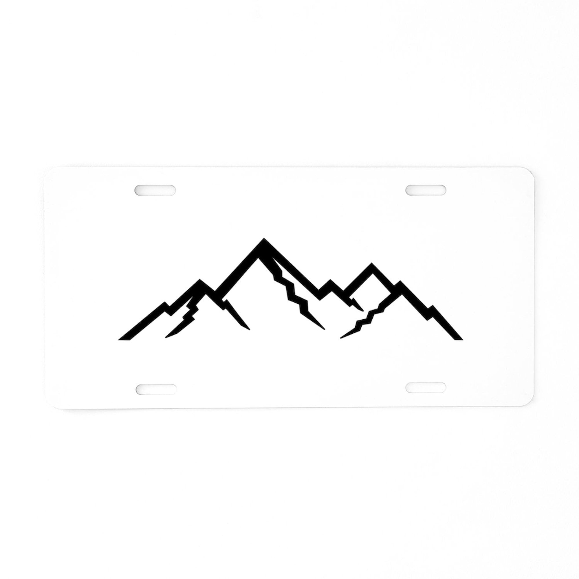 Custom Aluminum License Plate - Mountains Design for Cars, Trucks & Motorcycles | Personalized Vanity Tag for Front or Rear | Perfect for Outdoor Enthusiasts & Nature Lovers