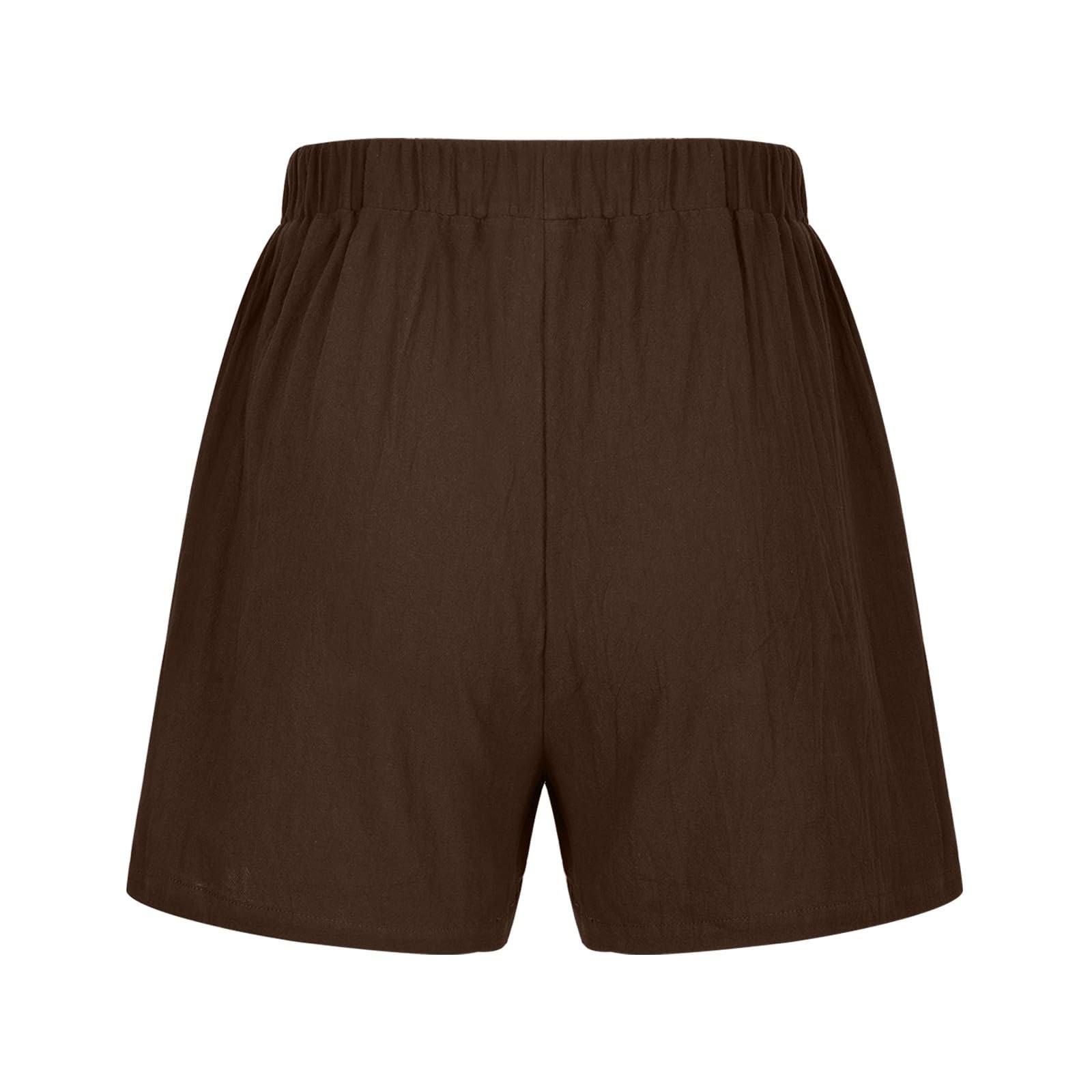 Women's High Waisted Linen Paperbag Shorts - Wide Leg Drawstring Sweatpants for Summer | Casual, Beach & Vacation Outfits