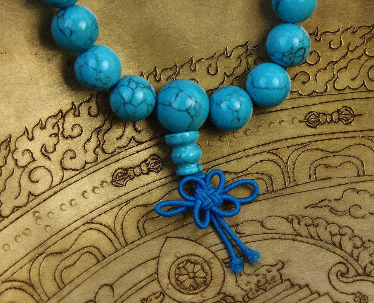 10mm Positive Energy Howlite Bead Wrist Mala Bracelet - Meditation, Yoga & Spiritual Healing Jewelry for Stress Relief & Mindfulness Practice