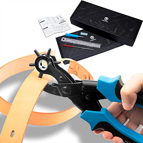 Heavy Duty Hole Punch for Leather, Fabric & Watch Straps - Professional Belt Hole Puncher with Precision Eyelet Tool for DIY Crafts, Watch Bands & Bag Making