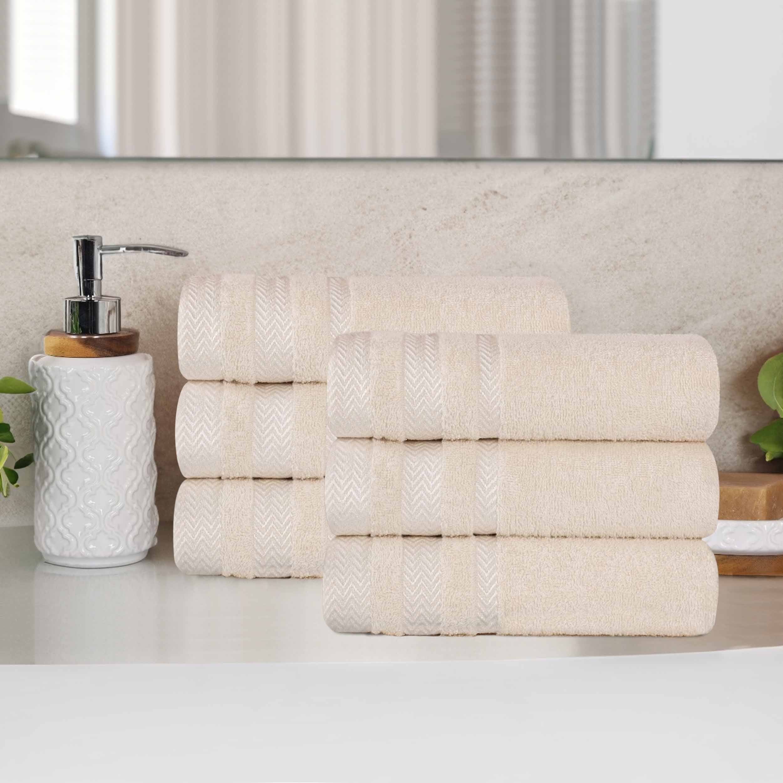 Premium 6-Pack Hays Cotton Soft Medium Weight Hand Towels - Absorbent & Quick-Drying for Kitchen, Bathroom & Guest Use