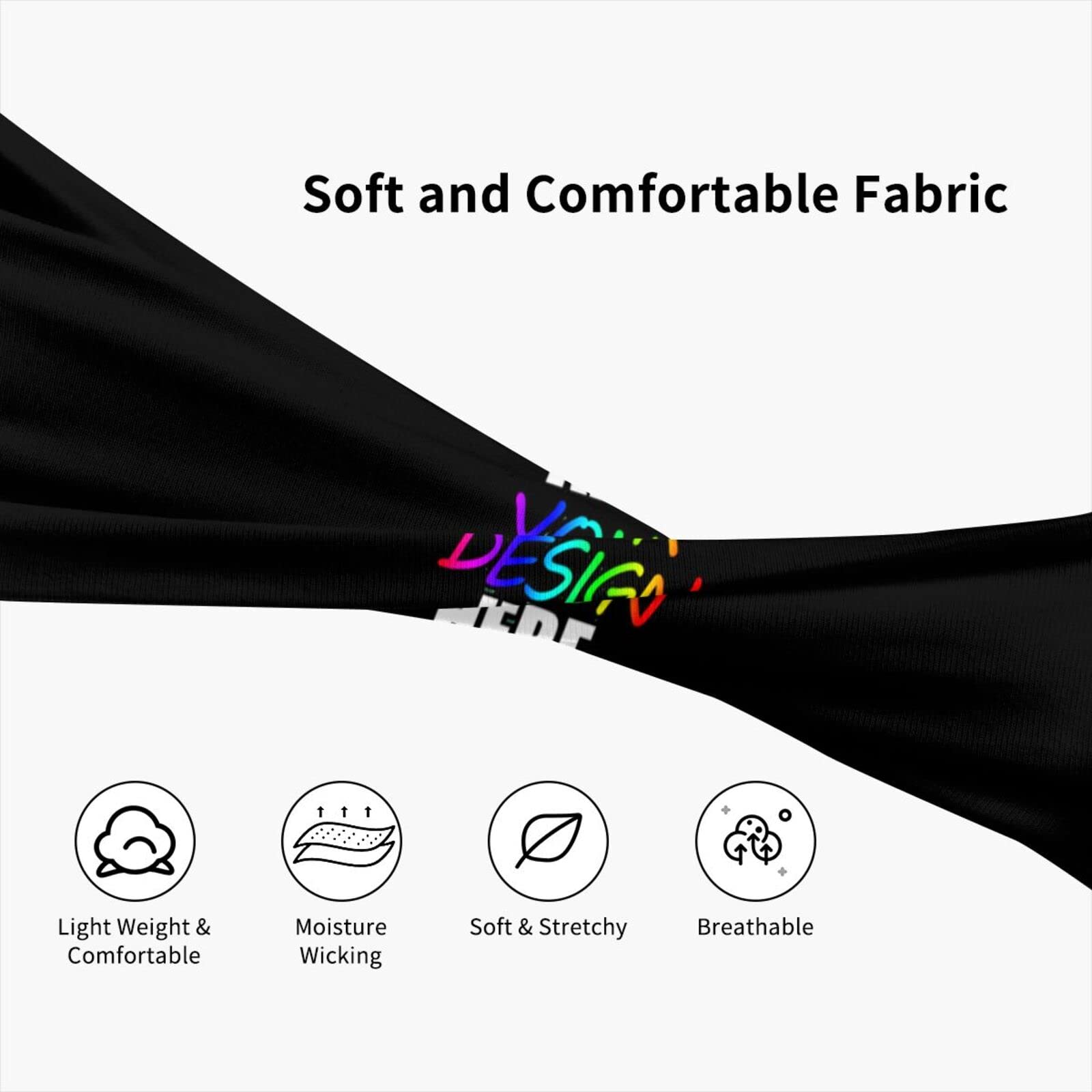 Custom Personalized Workout Sweatbands for Men & Women - Moisture Wicking Stretchy Sport Headbands & Bandanas for Gym, Yoga, Running, Basketball & Cycling - Perfect for Active Lifestyles & Outdoor Sports