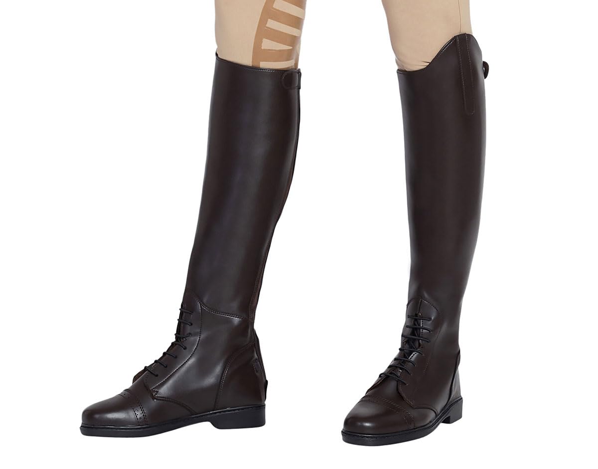 TuffRider Women's Synthetic Leather Starter Back Zip Field Boots - Comfortable Equestrian Riding Boots for Horseback Riding & Outdoor Activities