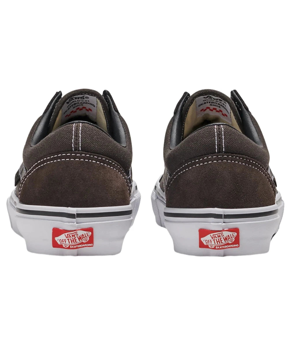 Vans Old Skool Skate Shoes for Men & Women - Classic Chocolate Brown & White Canvas Sneakers - Comfortable Skateboarding & Casual Streetwear Shoes for Everyday Wear