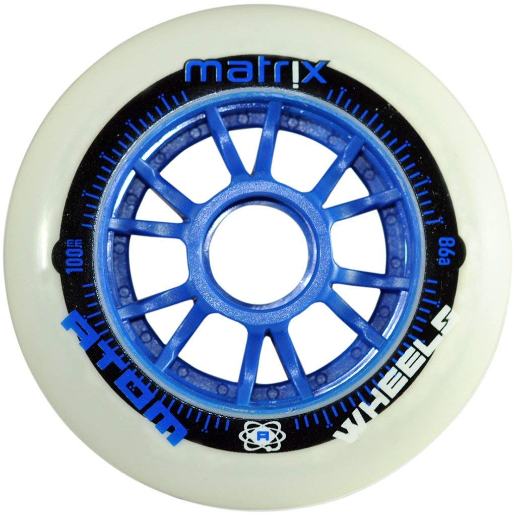 Atom Inline Outdoor Wheels - High-Performance Matrix Design for Roller Skates & Skateboards (Sold Individually) - Perfect for Street Skating, Park Rides & Outdoor Adventures