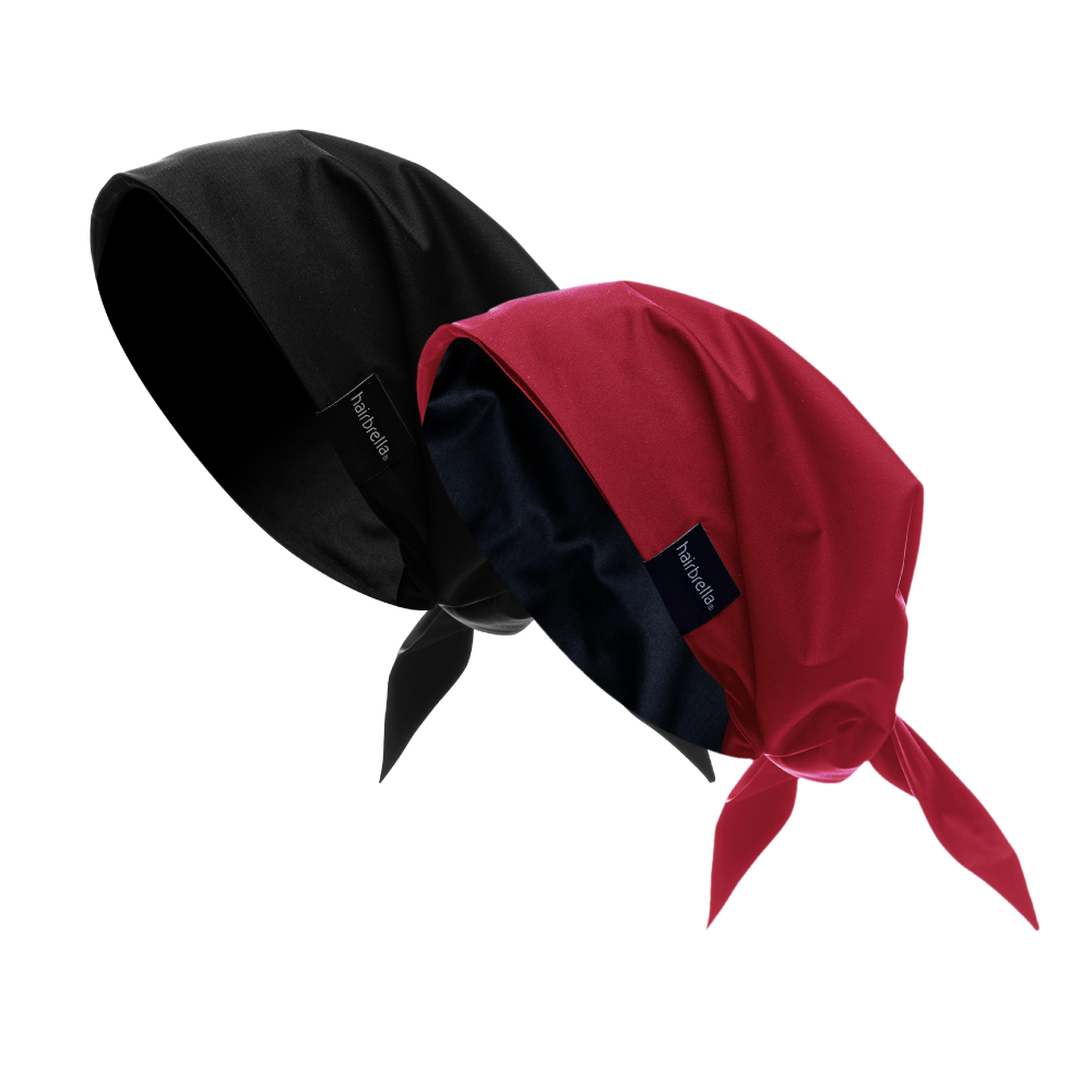 Hairbrella Satin Lined Bandana Bundle (2 Pack) - Soft Protective Head Wrap for Natural Hair, Curly Hair & Braids - Perfect for Sleeping, Workouts & Everyday Wear