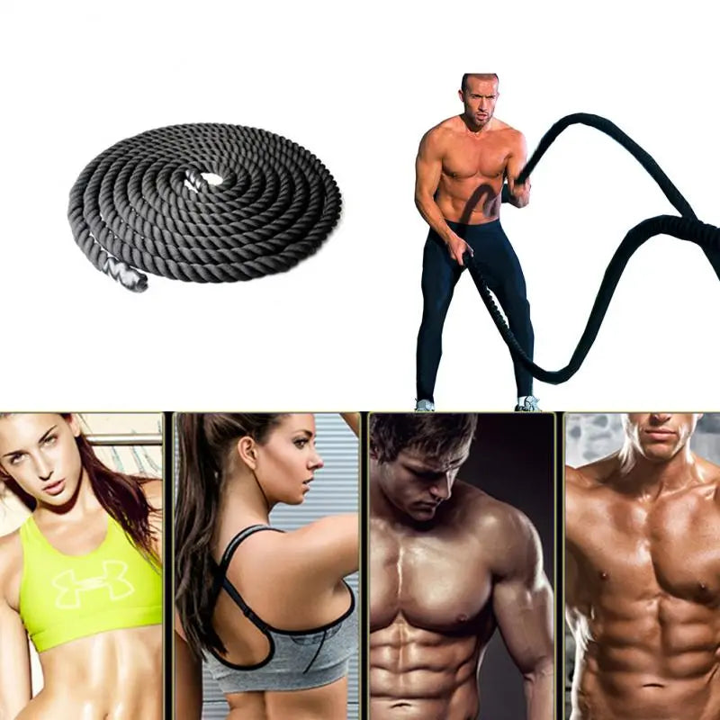 Premium Heavy Battle Rope for CrossFit & Calisthenics Training - 50ft Gym Rope for Full-Body Workout, Strength & Endurance - Perfect for Home Gym, Outdoor Fitness & Functional Training