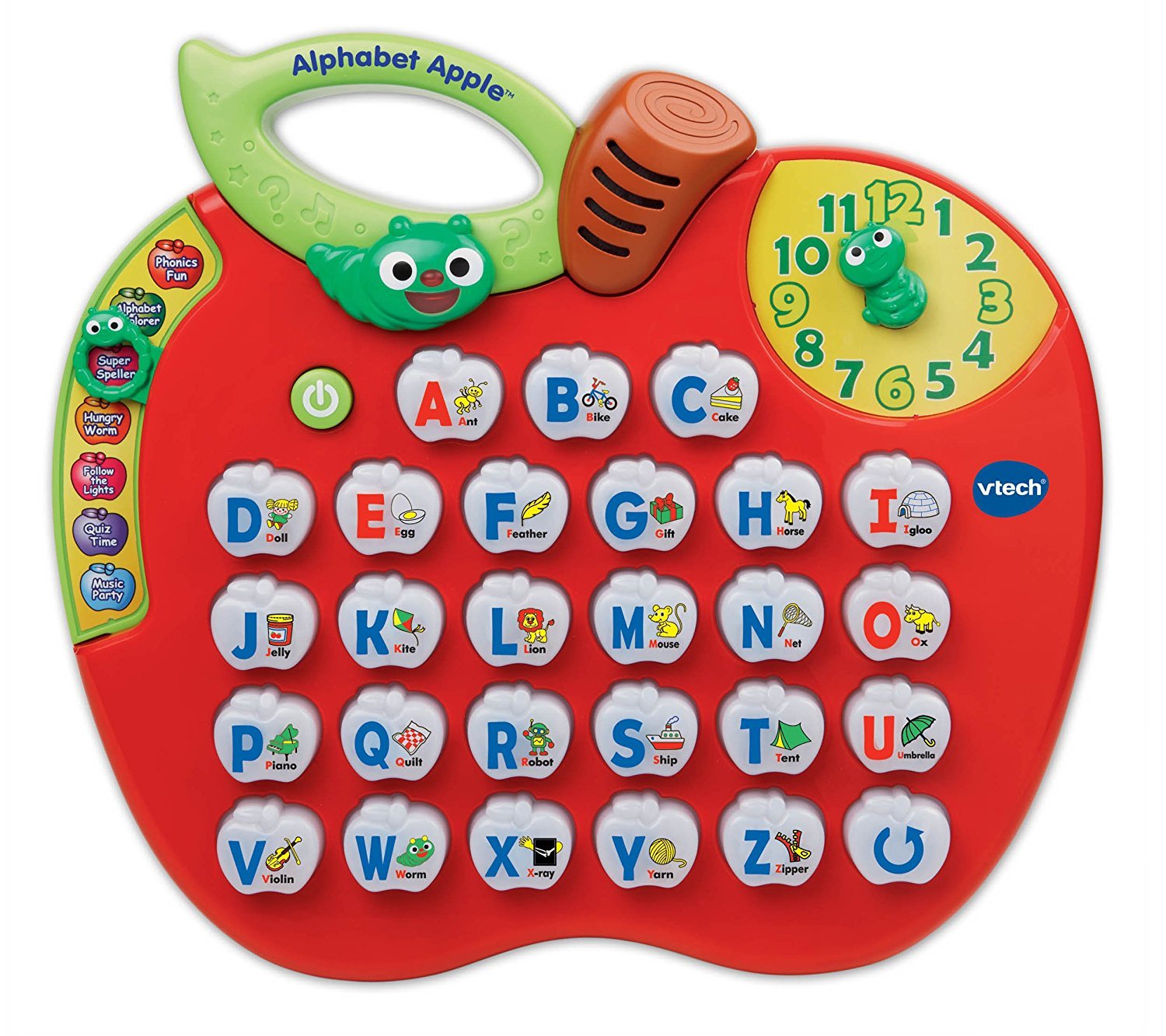 VTech Alphabet Apple Interactive Learning Toy for Toddlers - Red (Frustration Free Packaging) | ABCs, Phonics & Early Education | Perfect for Preschool Learning & Gift Giving