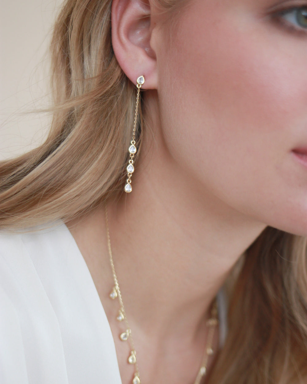 Elegant Capri Dangle Earrings for Women - Gold Plated Bohemian Drop Earrings - Perfect for Parties, Weddings & Everyday Wear