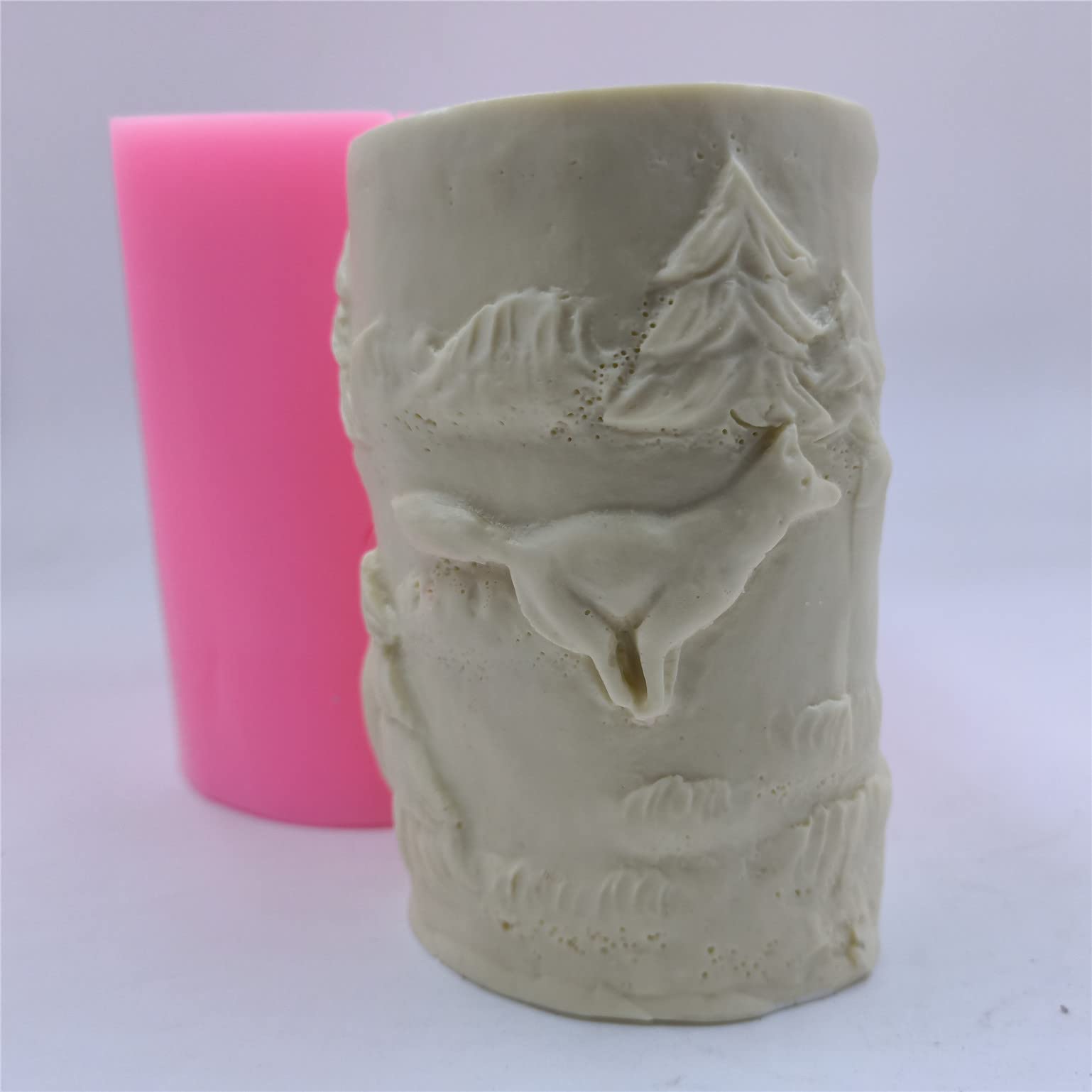 Wolf Design 3D Silicone Candle Mold - DIY Pillar Candle Wax Molds for Animal Resin Gypsum Crafts, Handmade Candle Making Supplies (Perfect for Home Decor, Wedding Centerpieces & DIY Craft Projects)