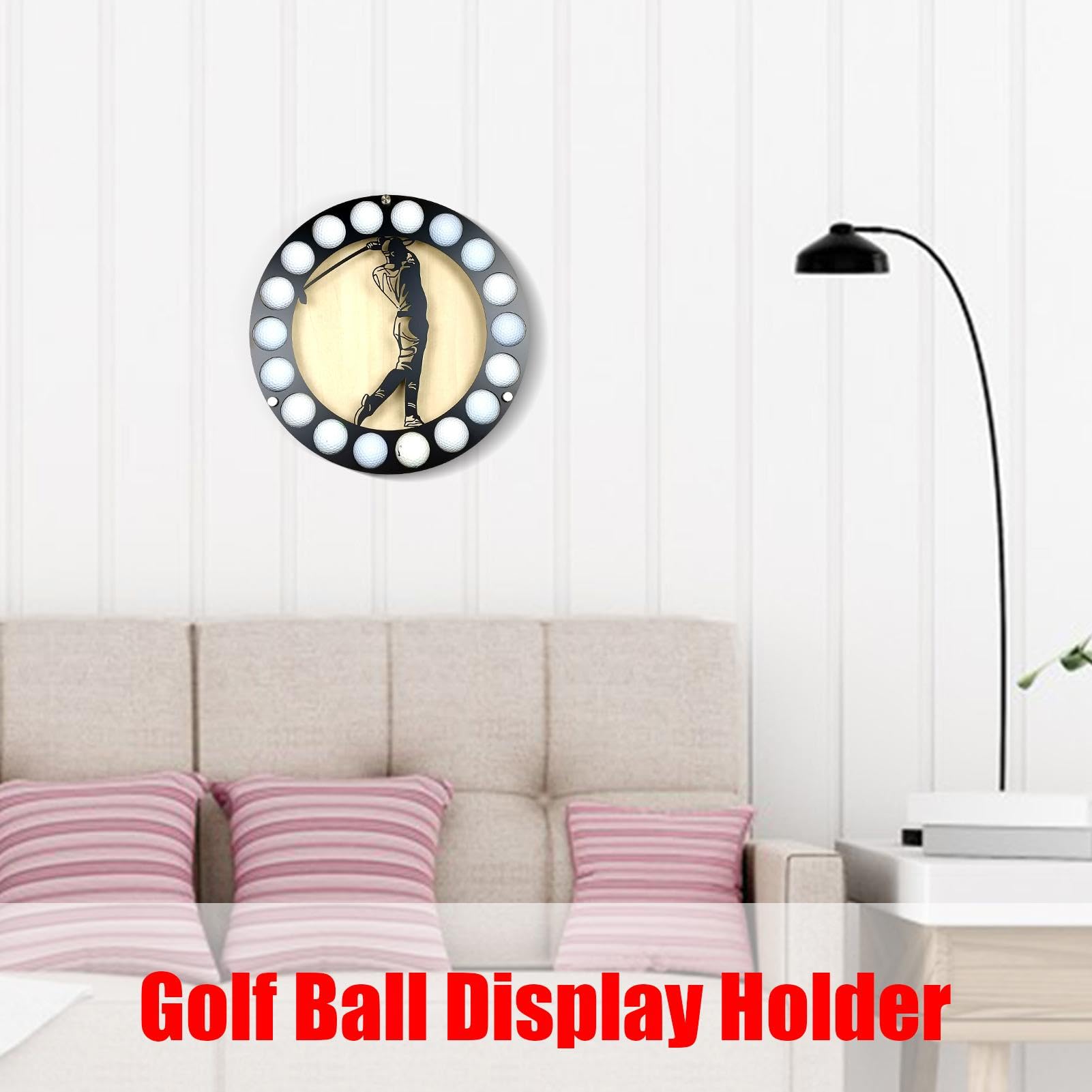 Premium Golf Ball Display Holder & Storage Organizer - Wall Mount Golf Ball Collection Rack - Stylish Cabinet Decor for Home & Living Room - Perfect for Golf Enthusiasts & Sports Memorabilia Display