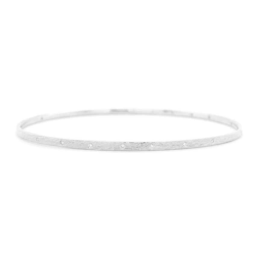 Dancing Diamond Bangle - Elegant Sterling Silver Bracelet for Women | Perfect for Parties, Weddings & Special Occasions