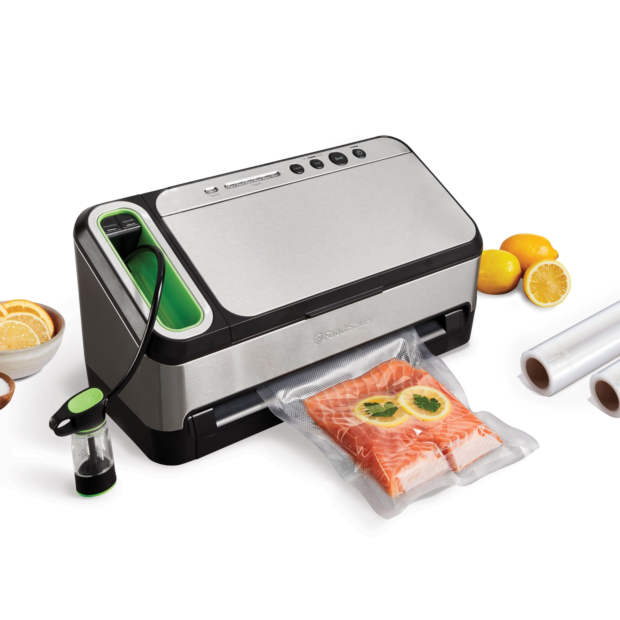 FoodSaver V4400 2-in-1 Vacuum Sealer Machine with Automatic Bag Detection | Starter Kit Included | Perfect for Meal Prep, Sous Vide & Food Storage