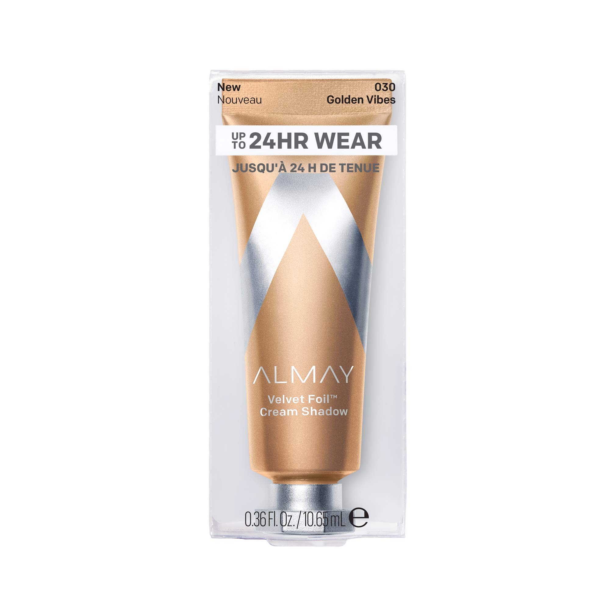 Almay Velvet Foil Cream Shadow - Golden Vibes Metallic Eyeshadow (0.36 fl oz) for Stunning Eye Makeup Looks - Perfect for Daytime Glam & Night Out Parties
